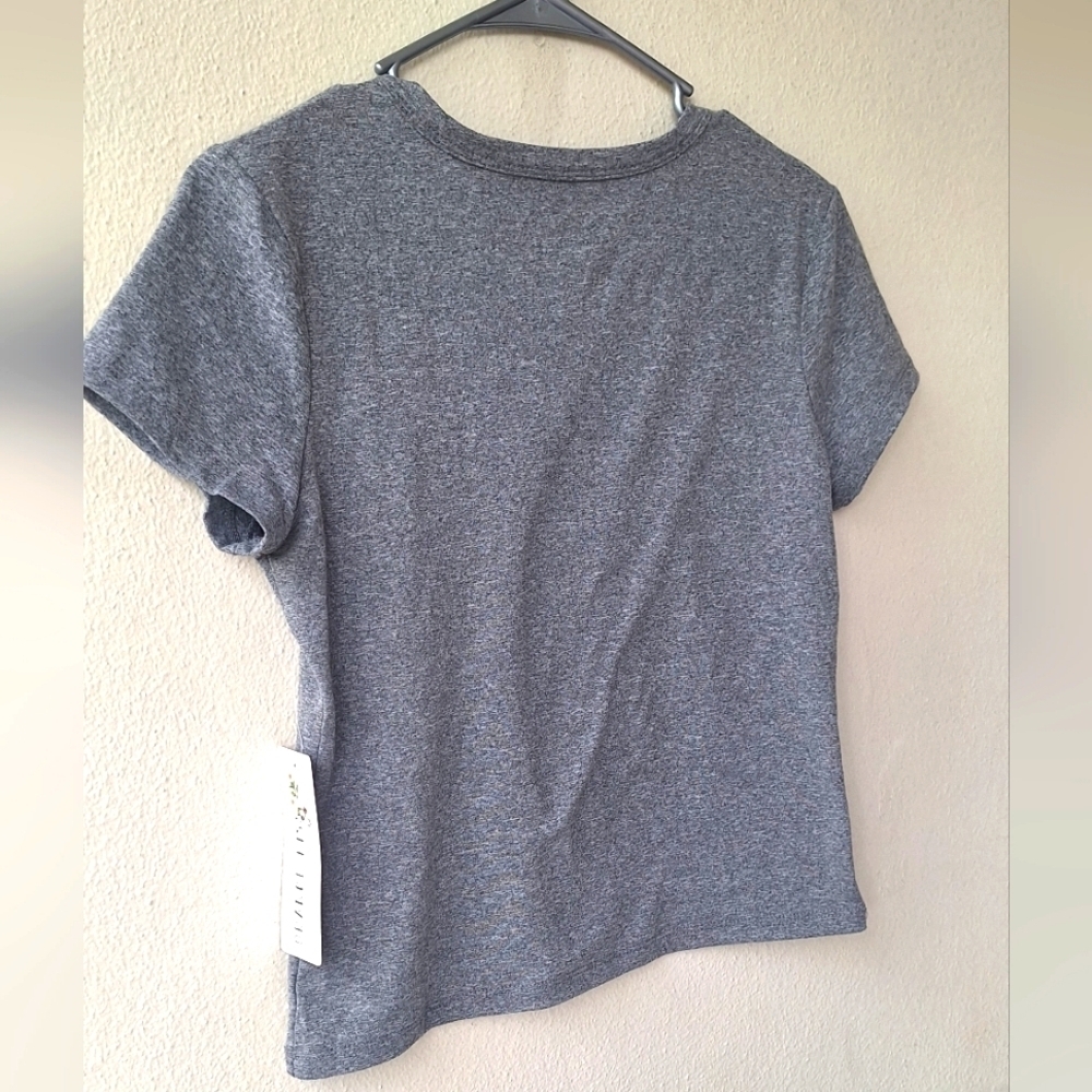 Orange Kiss "Dark Angel" Gray Women's T-shirt Size L NWT - Picture 2 of 5